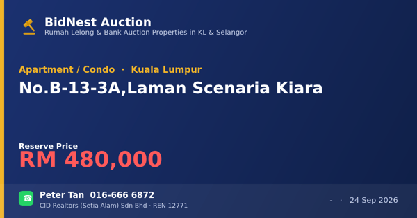 Apartment / Condo · No. B-13A-3A, Laman Scenaria Kiara