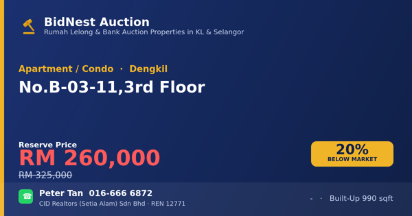 Apartment / Condo · No. B-03-11, 3rd Floor