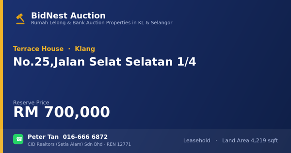 Terrace House · No. 25, Jalan Selat Selatan 1/4
