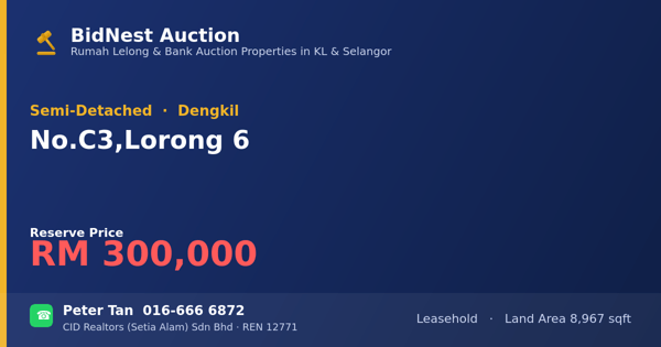 Semi-Detached · No. C3, Lorong 6