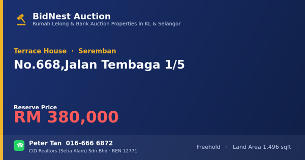 Terrace House · No. 668, Jalan Tembaga 1/5