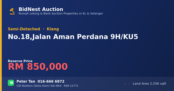 Semi-Detached · No. 18, Jalan Aman Perdana 9H/KU5
