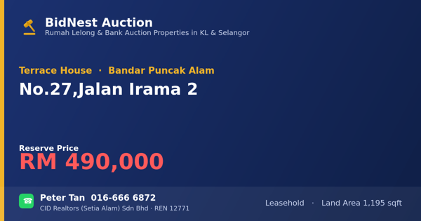 Terrace House · No. 27, Jalan Irama 2