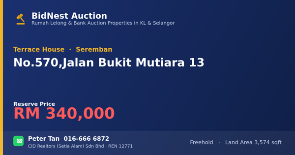 Terrace House · No. 570, Jalan Bukit Mutiara 13