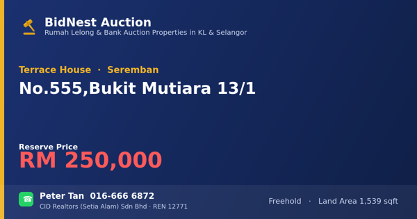 Terrace House · No. 555, Bukit Mutiara 13/1