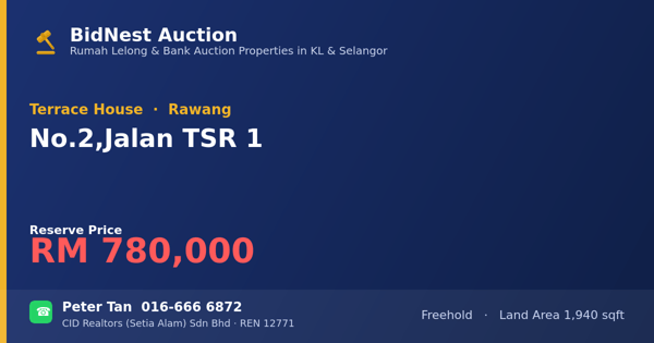 Terrace House · No. 2, Jalan TSR 1