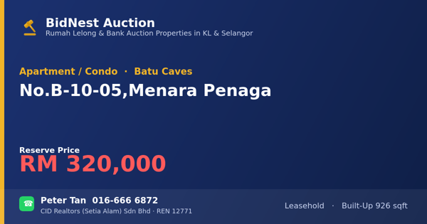 Apartment / Condo · No. B-10-05, Menara Penaga