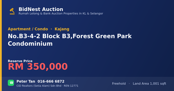Apartment / Condo · No. B3-4-2 Block B3, Forest Green Park Condominium