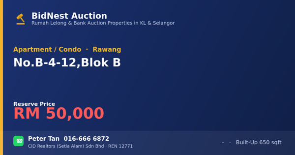 Apartment / Condo · No. B-4-12, Blok B