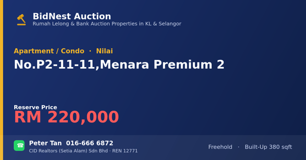 Apartmen / Kondo · No. P2-11-11, Menara Premium 2