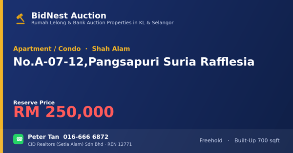 Apartmen / Kondo · No. A-07-12, Pangsapuri Suria Rafflesia