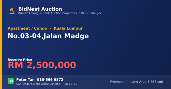 Apartment / Condo · No. 03-04, Jalan Madge