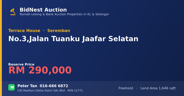 Terrace House · No. 3, Jalan Tuanku Jaafar Selatan