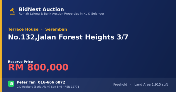 Terrace House · No. 132, Jalan Forest Heights 3/7