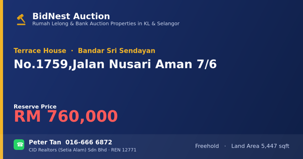 Rumah Teres · No. 1759, Jalan Nusari Aman 7/6