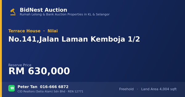 Rumah Teres · No. 141, Jalan Laman Kemboja 1/2