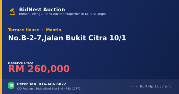 Terrace House · No. B-2-7, Jalan Bukit Citra 10/1