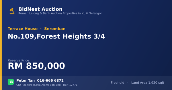 Rumah Teres · No. 109, Forest Heights 3/4