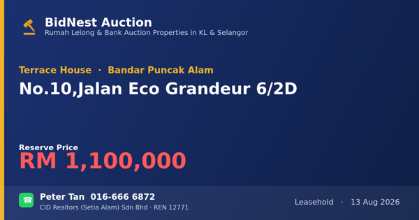 Terrace House · No. 10, Jalan Eco Grandeur 6/2D