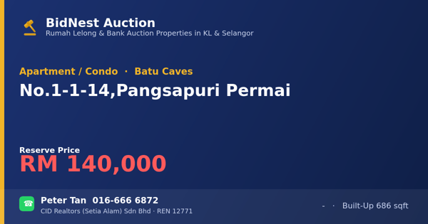 Apartment / Condo · No. 1-1-14, Pangsapuri Permai