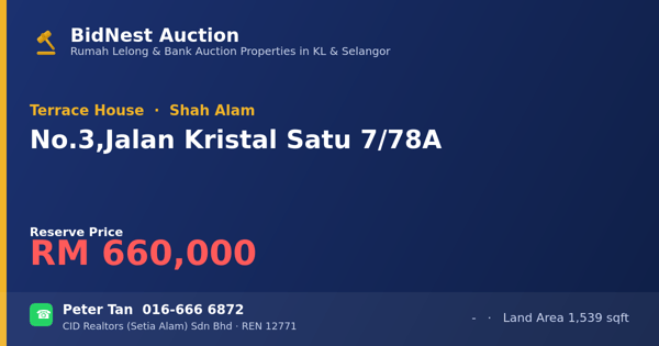 Terrace House · No. 3, Jalan Kristal Satu 7/78A