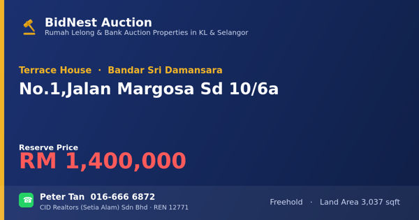 Terrace House · No. 1, Jalan Margosa Sd 10/6a