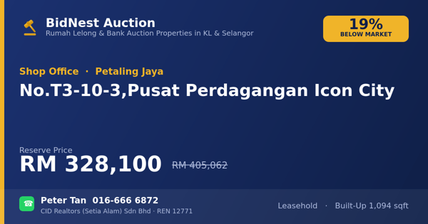 Kedai Pejabat · No. T3-10-3, Pusat Perdagangan Icon City
