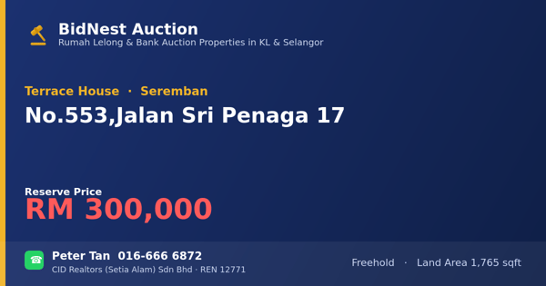 Terrace House · No. 553, Jalan Sri Penaga 17