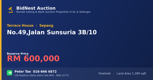 Terrace House · No. 49, Jalan Sunsuria 3B/10