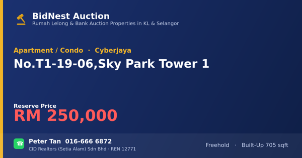 Apartment / Condo · No. T1-19-06, Sky Park Tower 1