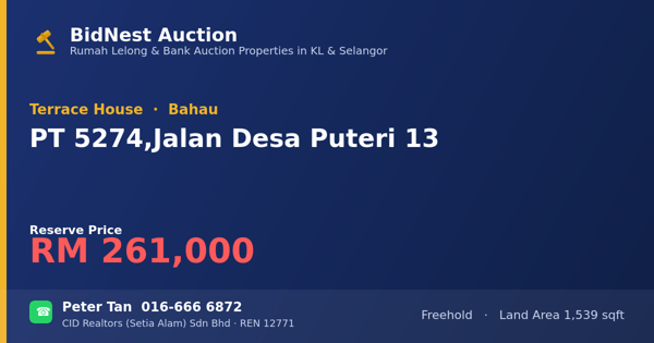 Rumah Teres · PT 5274, Jalan Desa Puteri 13