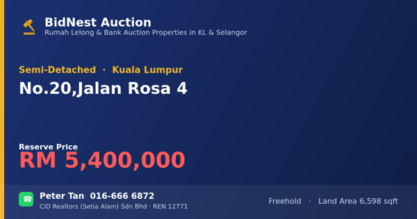 Semi-Detached · No. 20, Jalan Rosa 4