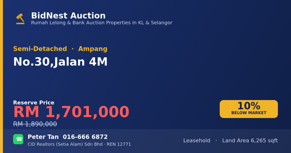 Semi-Detached · No. 30, Jalan 4M