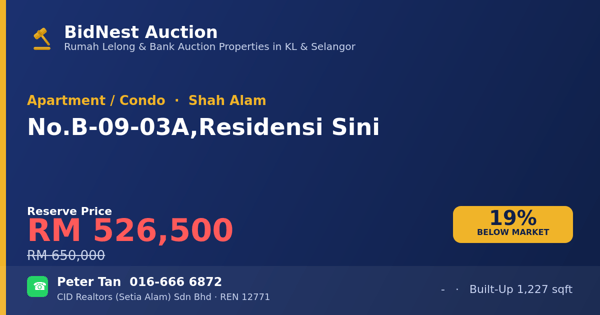 Apartmen / Kondo · No. B-09-03A, Residensi Sini