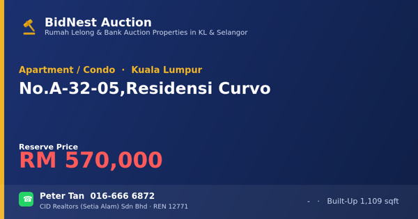Apartmen / Kondo · No. A-32-05, Residensi Curvo