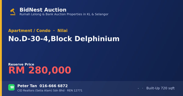 Apartment / Condo · No. D-30-4, Block Delphinium