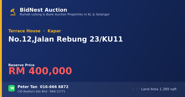Rumah Teres · No. 12, Jalan Rebung 23/KU11