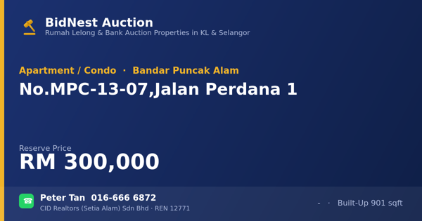 Apartmen / Kondo · No. MPC-13-07, Jalan Perdana 1