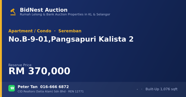 Apartmen / Kondo · No. B-9-01, Pangsapuri Kalista 2