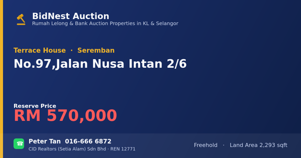 Terrace House · No. 97, Jalan Nusa Intan 2/6