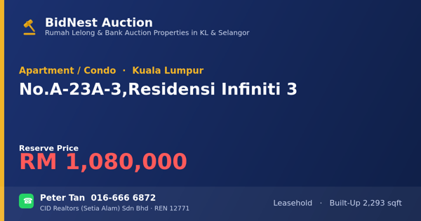 Apartment / Condo · No. A-23A-3, Residensi Infiniti 3