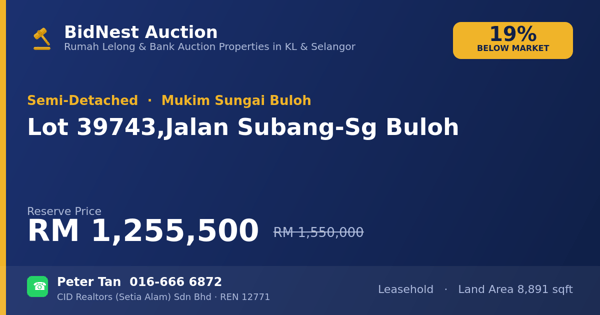 Semi-D · Lot 39743, Jalan Subang - Sg Buloh