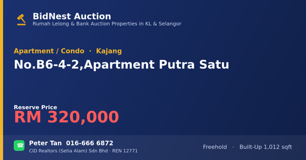 Apartmen / Kondo · No. B6-4-2, Apartment Putra Satu