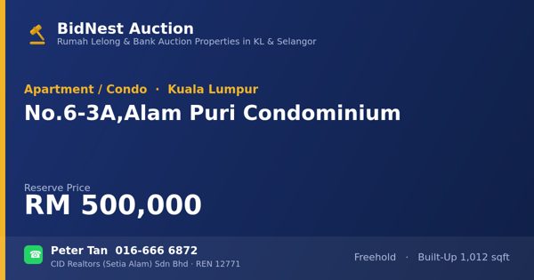 Apartmen / Kondo · No. 6-3A, Alam Puri Condominium