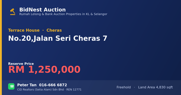 Terrace House · No. 20, Jalan Seri Cheras 7