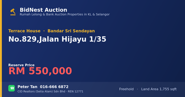 Terrace House · No. 829, Jalan Hijayu 1/35