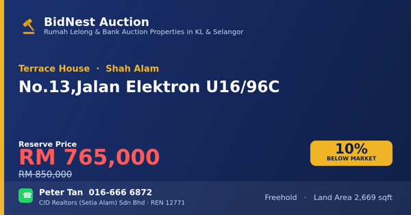 Terrace House · No. 13, Jalan Elektron U16/96C