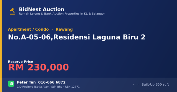 Apartment / Condo · No. A-05-06, Residensi Laguna Biru 2