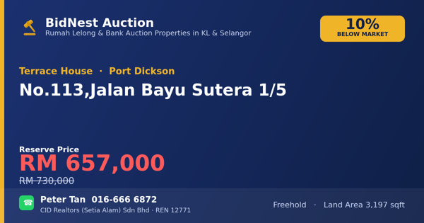 Terrace House · No. 113, Jalan Bayu Sutera 1/5