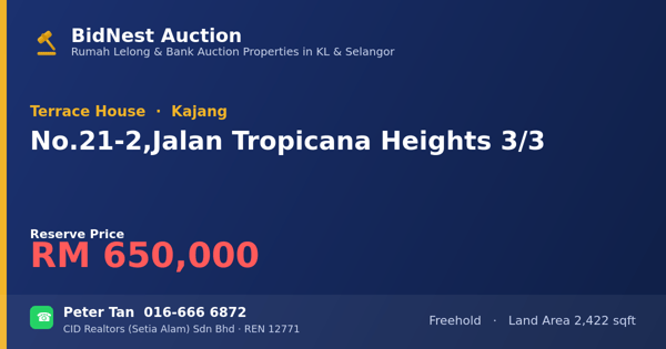 Terrace House · No. 21-2, Jalan Tropicana Heights 3/3